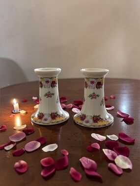Italian Limoges Candle Holders Like New